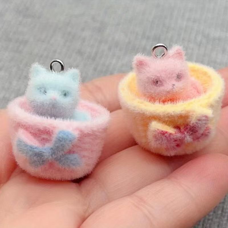 Resin Craft Projects - 4 pendenti a forma di gatto