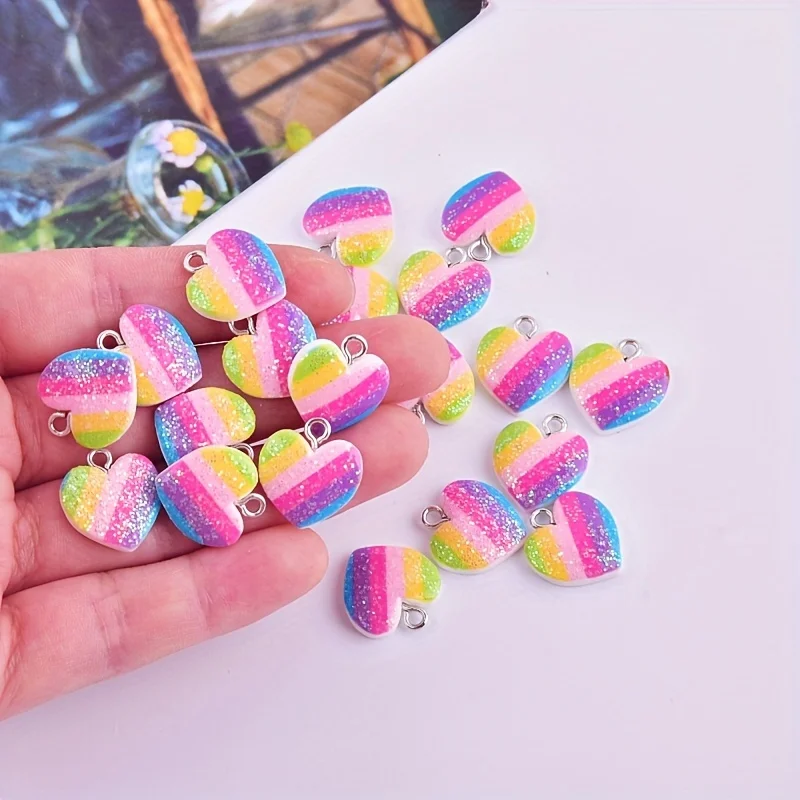 Resin Craft Projects - 10 Pezzi Ciondoli a Cuore in