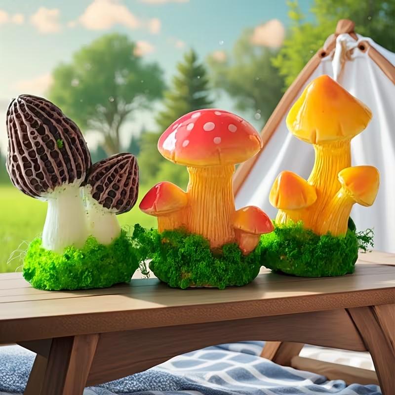 Set di 3 Pezzi di Funghi Artif - Terrarium Moss Art recensione e prezzo